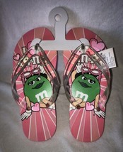 Green M&amp;M&#39;s Flip Flop Sandals MINT Medium - £23.14 GBP