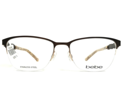 Bebe Eyeglasses Frames BB5177 200 TOPAZ Floral Brown Gold Crystals 52-17... - $65.24