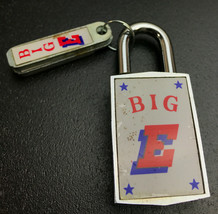 Vintage BIG E State Fair Springfield MA Magnetic Metal Padlock Lock - $28.08