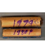 Jefferson Nickels 1979 &amp; 1980 - two Roll of 40 -1979  &amp; 1980  Nickels - $21.87 CAD