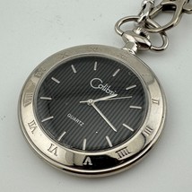 VTG Calibri Pocket Watch Silver Open Face Japan Movt Analog Quartz New B... - $32.29