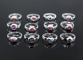 12pc assorted Indian sterling silver rings challa  - marriage gift for girls - £39.01 GBP
