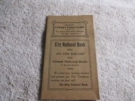 Vintage Marion Ohio Street Directory City National Bank Advertising Booklet - £19.73 GBP