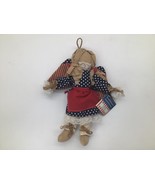 TRADITIONAL AMERICANA Rag Doll Angle Patriotic Primitive Stars Stripes D... - $185.15 MXN