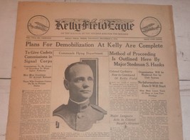 Kelly Field Eagle, San Antonio, Dec. 5, 1918 - Plans for Kelly Demobiliz... - £15.51 GBP