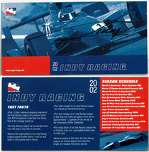 Laurent Redon Signed 2002 Indy Racing 8.5x4.25 Season Schedule COA - $15.95