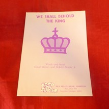 Gospel VTG Sheet Music We Shall Behold The King David Binion - £4.63 GBP