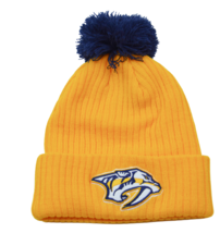 Nashville Predators NHL Keystone Ribbed Knit Beanie Pom Winter Hat by Fanatics - £16.29 GBP