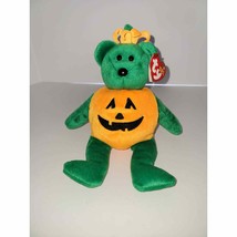 MWMT TY Beanie Babies Tricky Pumpkin Halloween Bear 2003 - £11.66 GBP