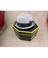 Dobbs 5th Avenue NY Fedora Hat Gray w/feather Original octagon Box  Exce... - £56.61 GBP