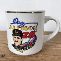 Vintage 90s NASCAR Doug Allison 28 Racing White Ceramic Porcelain Coffee... - £29.22 GBP