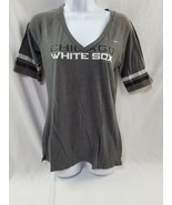 Women’s Medium Nike White Sox White Shirt With Striped Sleeves V Neck Ba... - €12,66 EUR