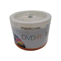 Memorex 50 Pack DVD-R 16X 4.7GB 120Min Recordable Discs New Sealed - $10.89