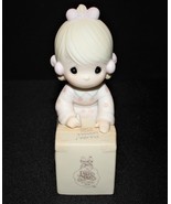 Precious Moments 1987 SHARING IS UNIVERSAL 5” Girl Porcelain Figurine, E... - $12.95