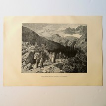 On the Road Between Handeck and Grimsel 1883 Antique Book Disbound Print - $19.70