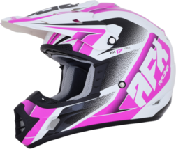 AFX Mens FX-17 Force Helmet Pearl White/Fuchsia Md - £95.88 GBP