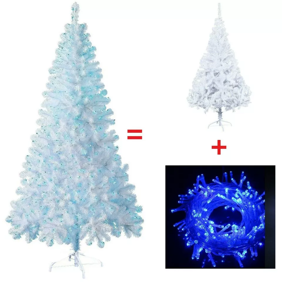 4Ft Christmas Tree Artificial Tree Holiday Decorations Blue LED Lights USA Selle - £69.56 GBP