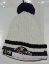 New Era NFL Licensed Baltimore Ravens Cream Cuffed Winter Cap - £15.89 GBP