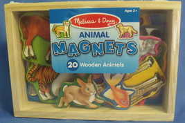 Toys Melissa and Doug New 20 piece Wooden Animal Magnets - £15.12 GBP