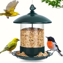 Luxury Metal Hanging Bird Feeder - Weather Resistant with 360° Feeding Tray - $37.57