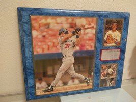 Mike Piazza All-Star  Catcher Signed Dodgers  Framed Photo Display - £108.36 GBP