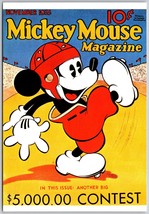 Walt Disney Mickey Mouse Magazine Cover Image, Football, November 1935 F... - $6.55