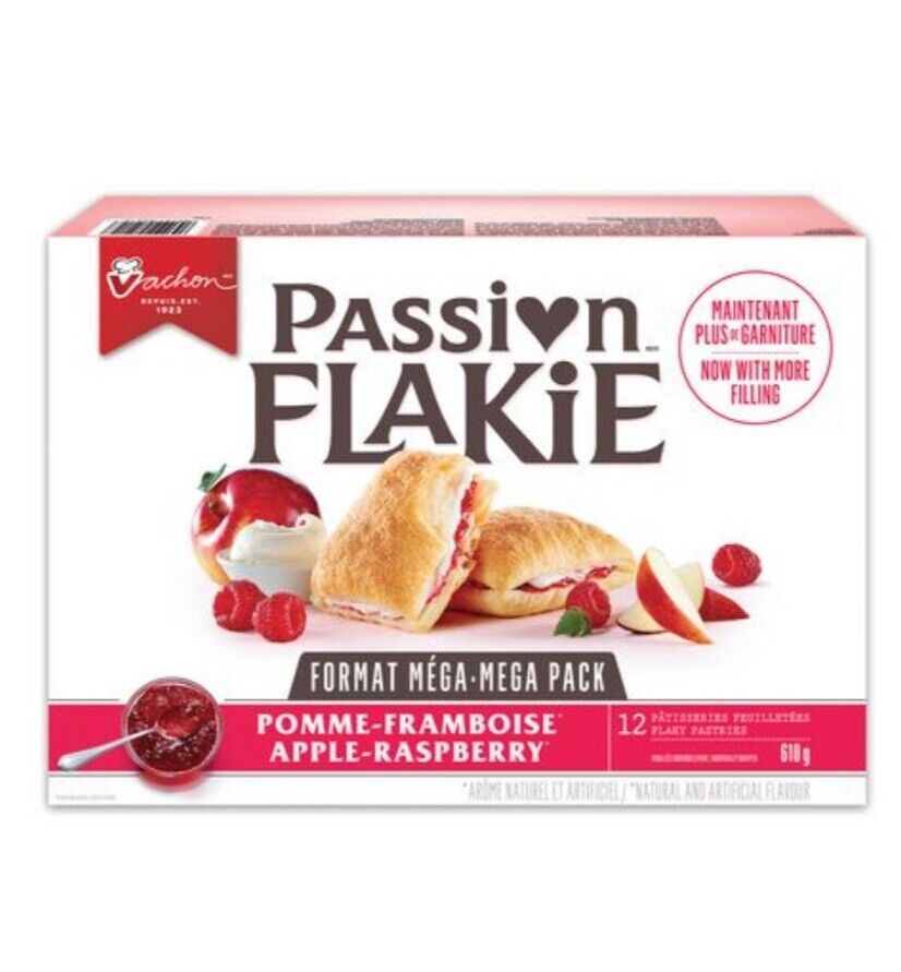 Primary image for 4 boxes (6 per box) of Vachon Passion Flakie Pastries Apple/ Rasberry 305g