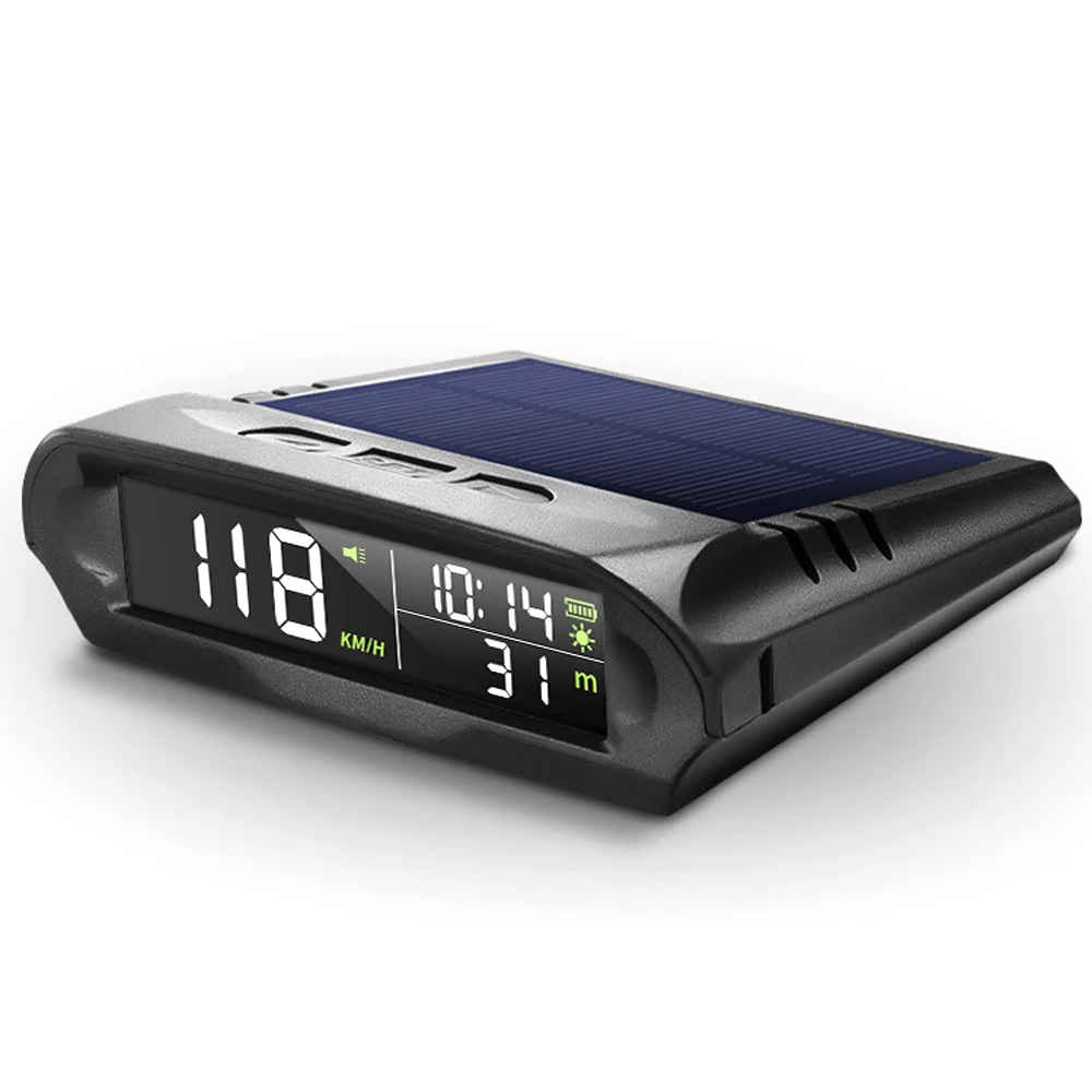 Car Solar Wireless Headup Display GPS LCD Digital Speedometer Overspeed Alarm - £30.65 GBP