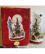 Disney Store Double Snow Water Globe Tinkerbell Lights Musical Mint w/Box/Tag - £97.33 GBP