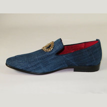 Mens AFTER MIDNIGHT Casual Comfort shoes Lion Ornament Denim 6911 Blue image 6