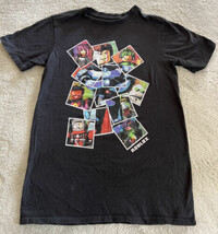 Roblox Boys Black White Square Characters Short Sleeve Shirt Large 10-12 - £6.55 GBP