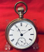 CIRCA 1895 HAMPDEN POCKET WATCH 18S ANTI-MAGNETIC HINGED BEZEL CASE RUNNING - $6,094.83 MXN