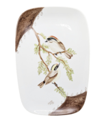 Vintage 1993 Signed Hand Painted Bird Scene 10&quot; X 7&quot;  Porcelain Platter - $9.90