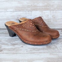 Sofft Brown Leather Studded Mule - Size 5.5 M - £24.24 GBP