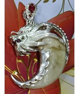Rare old Boar Pig tooth Silver tiger cap - €261,61 EUR