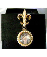 Coro Pegasus 4 Picture Locket Pearl Marie Antoinette Fleur De Lis Brooch... - $45.00