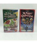 Dr Seuss How The Grinch Stole Christmas &amp; The Muppets Christmas Carol VH... - £5.97 GBP