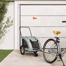 Pet Bike Trailer Grey Oxford fabric, iron, PVC Medium Durable - $3,038.87 MXN