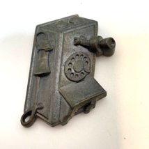 Vintage Metal Old Fashioned Telephone Refrigerator Magnet 2 x 1.25 Inches - £11.46 GBP
