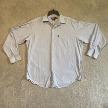 Mens Ralph Lauren Crane Long Sleeve Button Down Shirt M Blue Striped - $21.78
