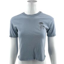 Rebellious One Womens Cropped Tee Shirt Top Size XS Blue Short Sleeve Su... - $9.90