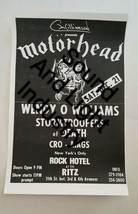 Motorhead Wendy O. Williams Rock Hotel Poster *Repro* S.O.D. - $33.85