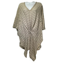 chicoracao Portugal Portuguese Beige woven wool poncho sweater OS - $36.62