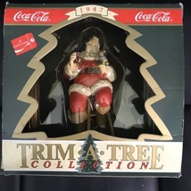 Coca Cola Trim A Tree Collection 1947 &quot;Santa on Stool&quot;, 1990 New - £6.15 GBP