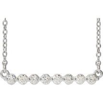 Platinum Diamond Bar Necklace - £1,062.38 GBP+