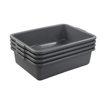 Xowine 4-Pack 13 L Gray Commercial Bus Tubs, Utility Bus Boxes - $40.26