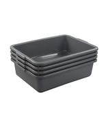 Xowine 4-Pack 13 L Gray Commercial Bus Tubs, Utility Bus Boxes - £31.59 GBP