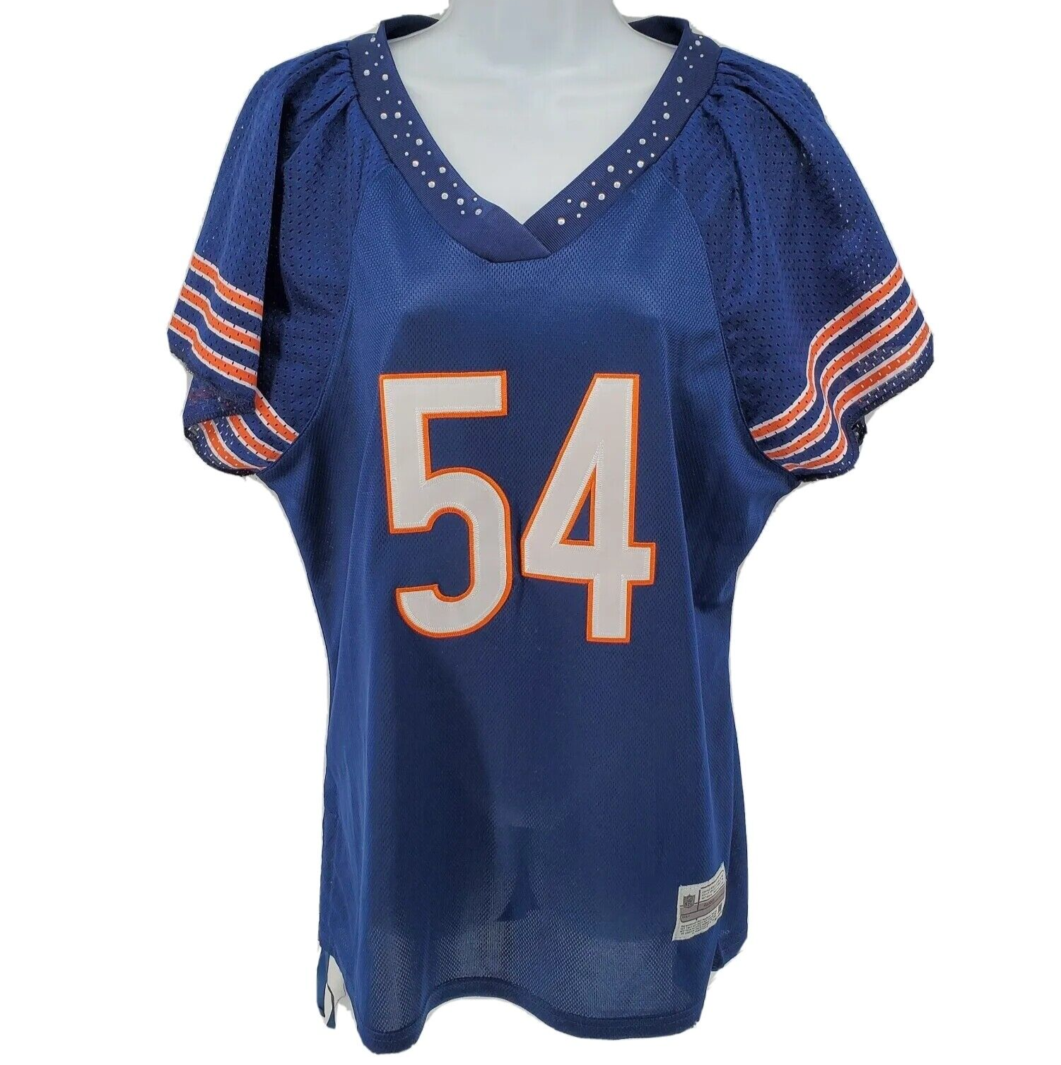 Primary image for Chicago Bears Brian Urlacher Reebok Jersey Women's XXL Bedazzled Navy Blue