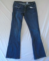 Warehouse One Jeans Low Rise Boot Cut Zipper Closure Denim Blue Jeans Si... - $150.53 MXN