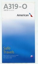 American Airlines A 319-0 Safety Card 04/15 Revision Safe Travels - £130.33 GBP